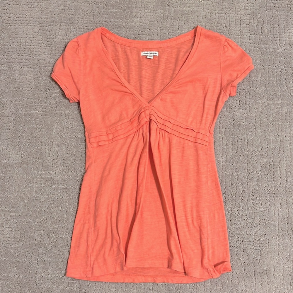 coral pink babydoll top!!